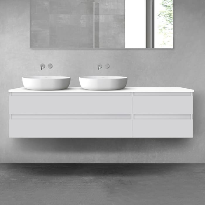 OLTENS Vernal Badmöbel-Set 3-teilig mit 2 Unterschränken mit Schubladen und Konsolenplatte 180 x 48,6 cm