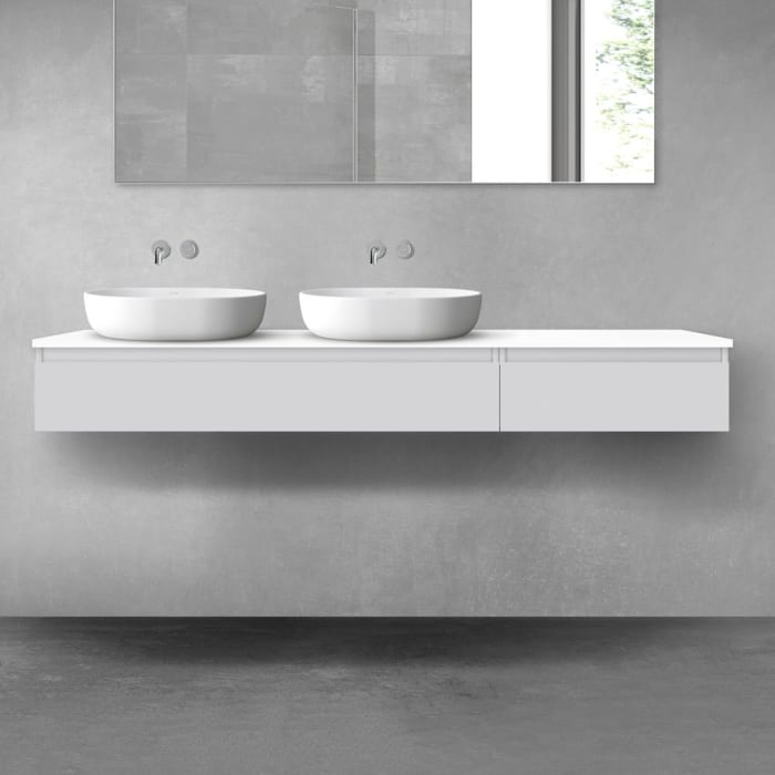 OLTENS Vernal Badmöbel-Set 3-teilig mit 2 Unterschränken mit Schubladen und Konsolenplatte 180 x 25,2 cm