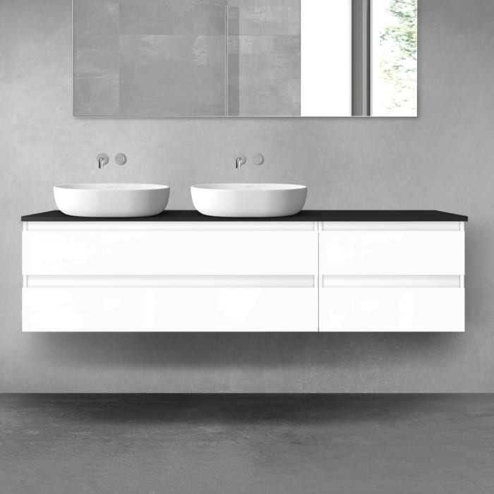 OLTENS Vernal Badmöbel-Set 3-teilig mit 2 Unterschränken mit Schubladen und Konsolenplatte 180 x 48,6 cm