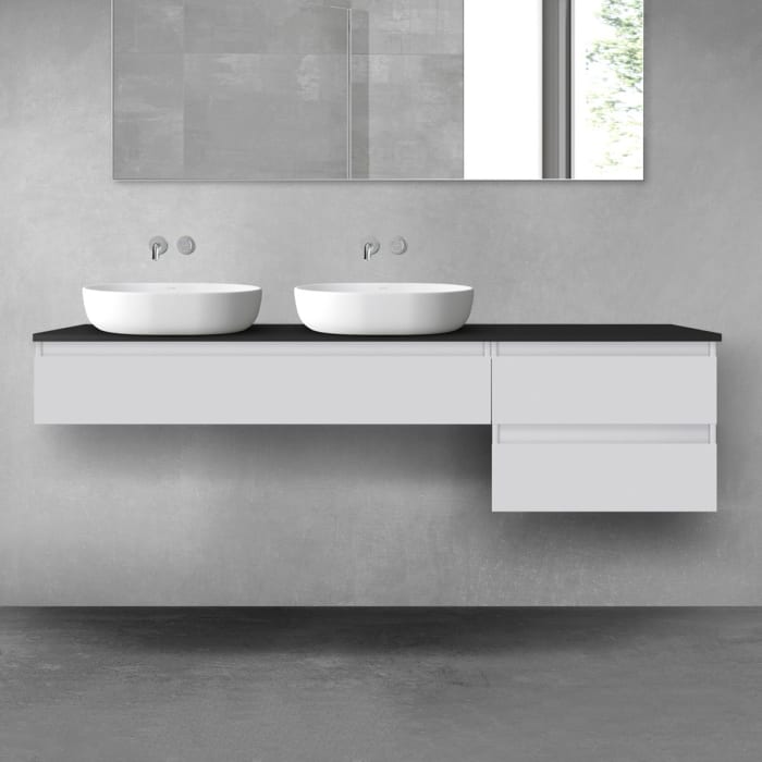 OLTENS Vernal Badmöbel-Set 3-teilig mit 2 Unterschränken mit Schubladen und Konsolenplatte 180 x 25,2/48,6 cm