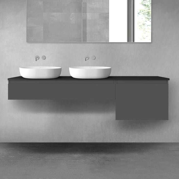 OLTENS Vernal Badmöbel-Set 3-teilig mit 2 Unterschränken mit Schubladen und Konsolenplatte 180 x 25,2/48,6 cm