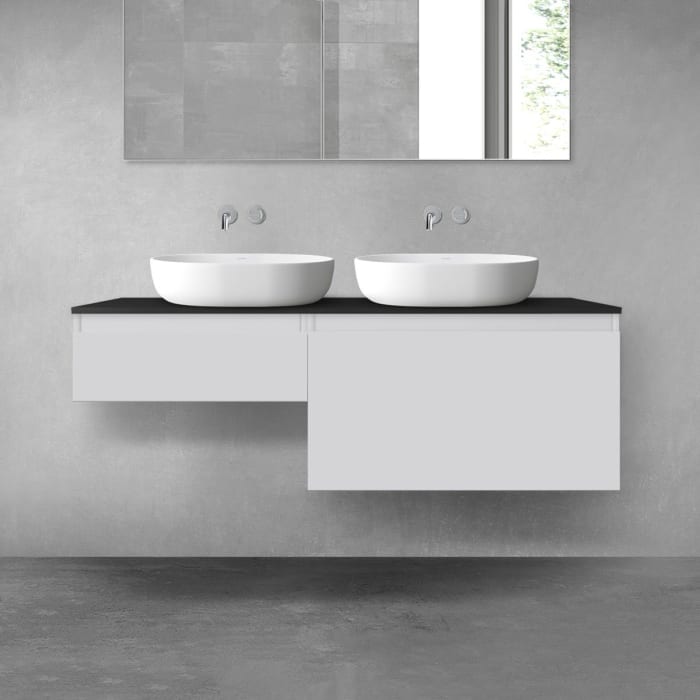 OLTENS Vernal Badmöbel-Set 3-teilig mit 2 Unterschränken mit Schubladen und Konsolenplatte 140 x 25,2/48,6 cm