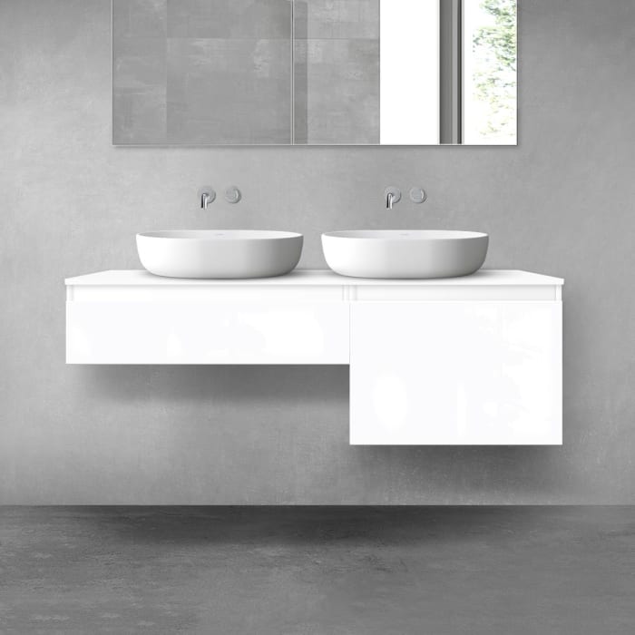 OLTENS Vernal Badmöbel-Set 3-teilig mit 2 Unterschränken mit Schubladen und Konsolenplatte 140 x 25,2/48,6 cm