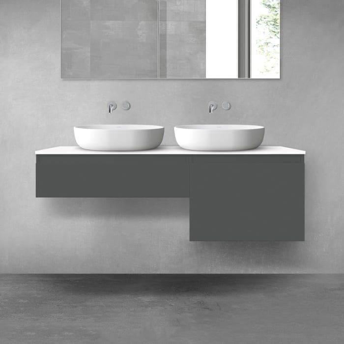 OLTENS Vernal Badmöbel-Set 3-teilig mit 2 Unterschränken mit Schubladen und Konsolenplatte 140 x 25,2/48,6 cm