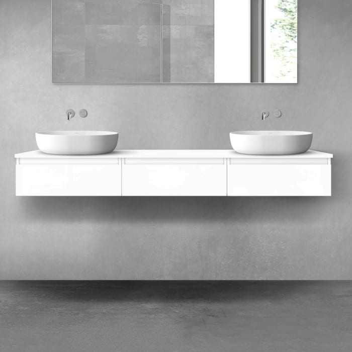 OLTENS Vernal Badmöbel-Set 4-teilig mit 3 Unterschränken mit Schubladen und Konsolenplatte 180 x 25,2 cm