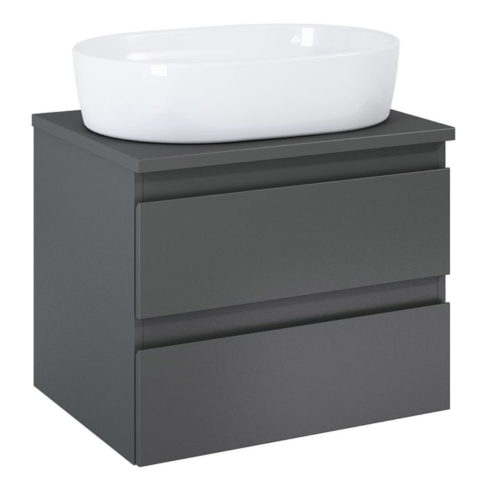 OLTENS Vernal Badmöbel-Set 2-teilig mit Unterschrank mit 2 Schubladen und Konsolenplatte 60 x 49,2 cm