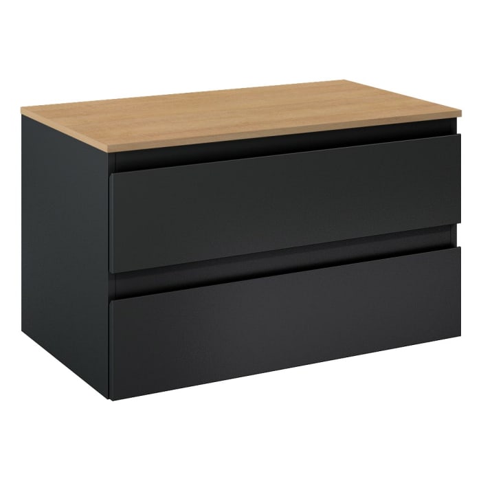 OLTENS Vernal Badmöbel-Set 2-teilig mit Unterschrank mit 2 Schubladen und Konsolenplatte 80 x 48,6 cm