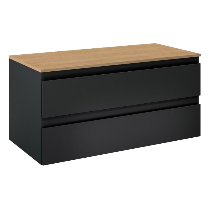 OLTENS Vernal Badmöbel-Set 2-teilig mit Unterschrank mit 2 Schubladen und Konsolenplatte 100 x 48,6 cm