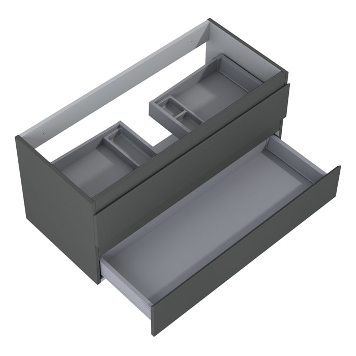 OLTENS Vernal Badmöbel-Set 3-teilig mit 2 Unterschränken mit Schubladen und Konsolenplatte 160 x 25,2/48,6 cm