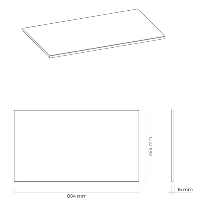 OLTENS Vernal Badmöbel-Set 2-teilig mit Unterschrank mit 2 Schubladen und Konsolenplatte 80 x 48,6 cm