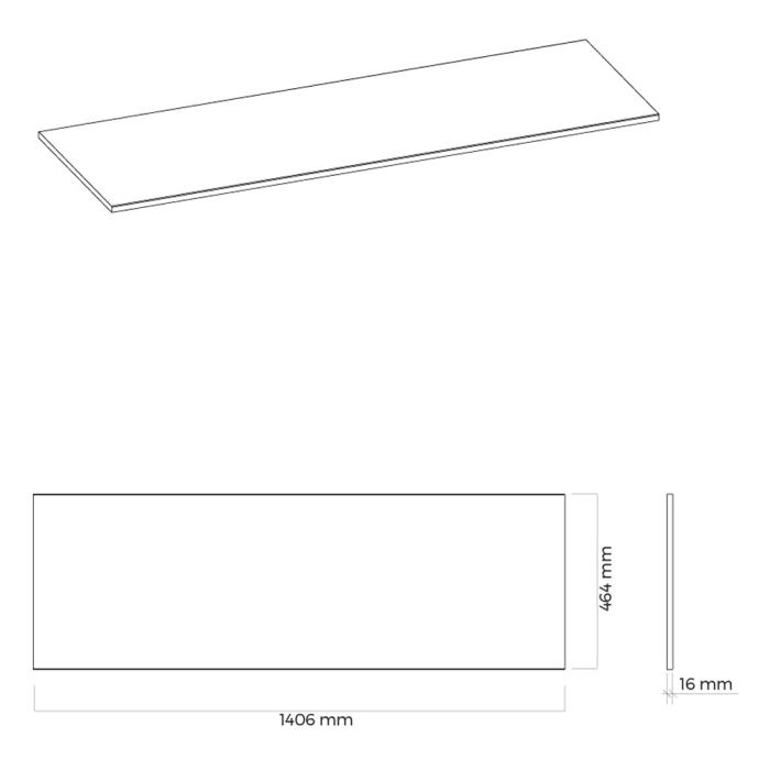 OLTENS Vernal Badmöbel-Set 3-teilig mit 2 Unterschränken mit Schubladen und Konsolenplatte 140 x 48,6 cm