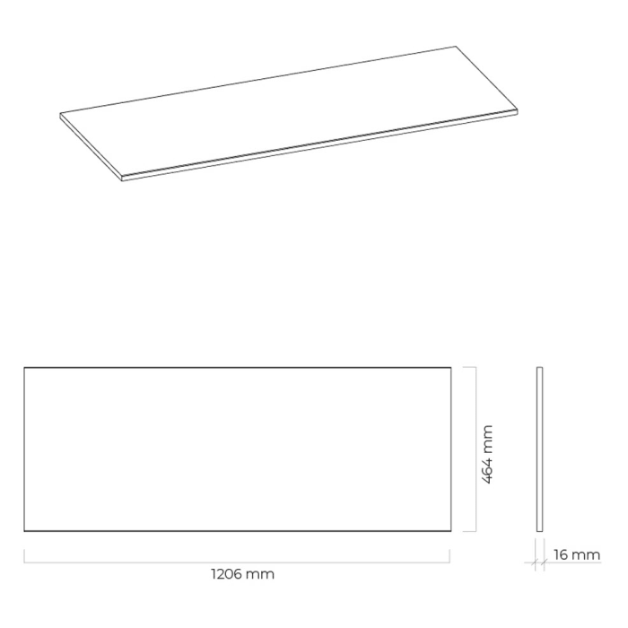 OLTENS Vernal Badmöbel-Set 2-teilig mit Unterschrank mit 2 Schubladen und Konsolenplatte 120 x 48,6 cm