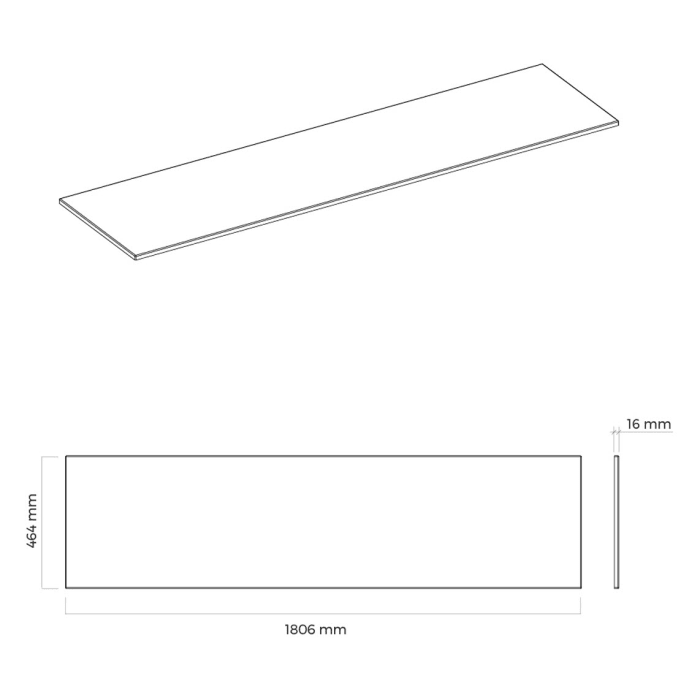 OLTENS Vernal Badmöbel-Set 3-teilig mit 2 Unterschränken mit Schubladen und Konsolenplatte 180 x 48,6 cm