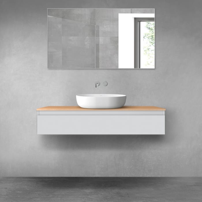 OLTENS Vernal Badmöbel-Set 2-teilig mit Unterschrank mit 1 Schublade und Konsolenplatte 120 x 25,2 cm