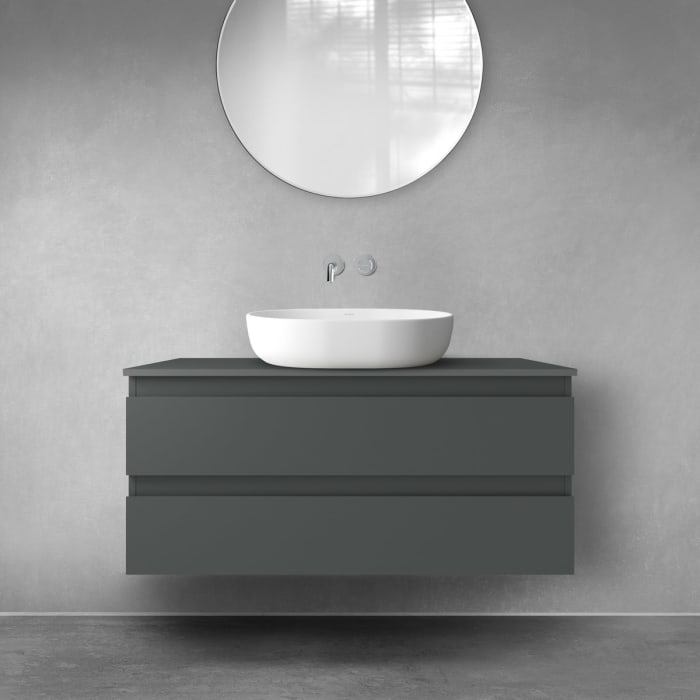 OLTENS Vernal Badmöbel-Set 2-teilig mit Unterschrank mit 2 Schubladen und Konsolenplatte 100 x 48,6 cm