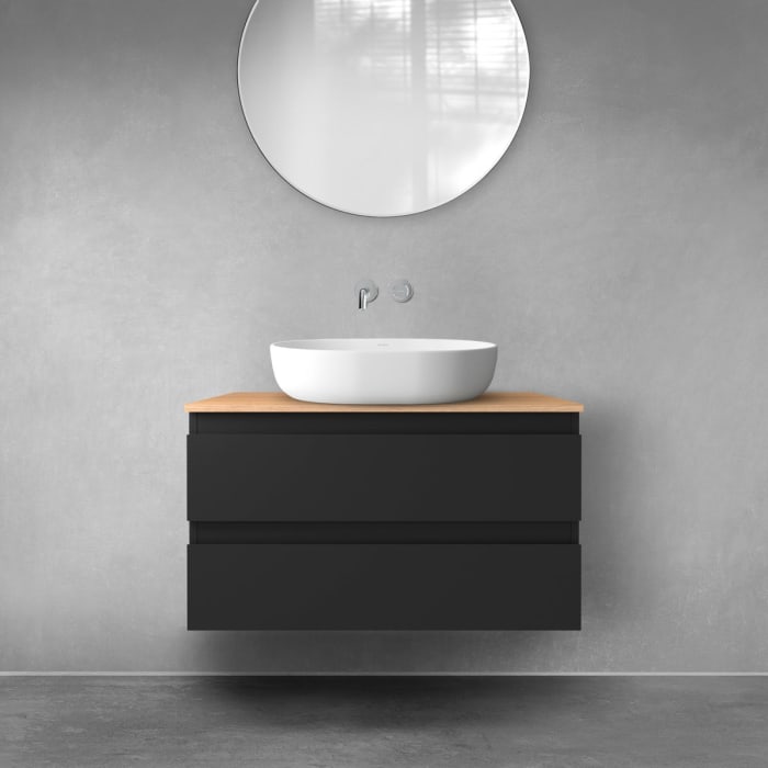 OLTENS Vernal Badmöbel-Set 2-teilig mit Unterschrank mit 2 Schubladen und Konsolenplatte 80 x 48,6 cm