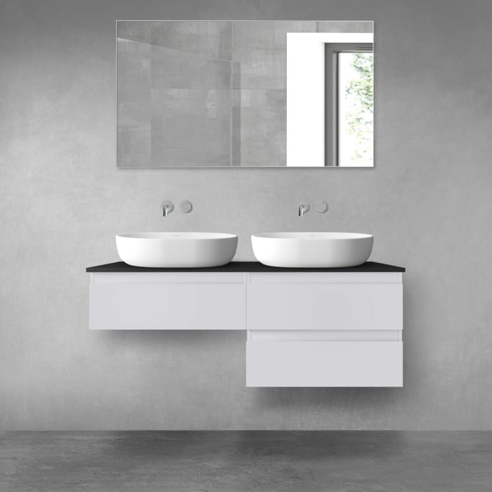 OLTENS Vernal Badmöbel-Set 3-teilig mit 2 Unterschränken mit Schubladen und Konsolenplatte 120 x 25,2/48,6 cm