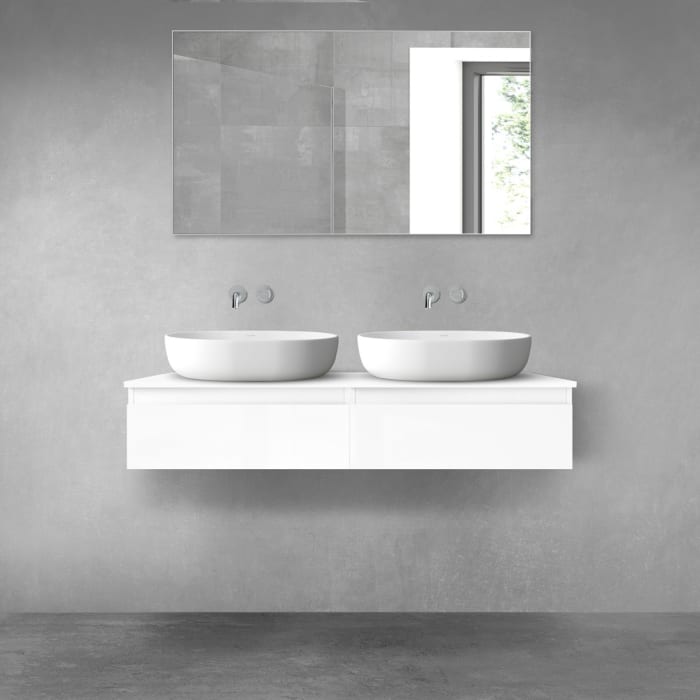 OLTENS Vernal Badmöbel-Set 3-teilig mit 2 Unterschränken mit Schubladen und Konsolenplatte 120 x 25,2 cm