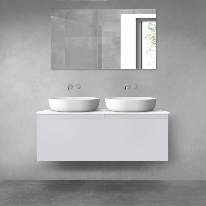 OLTENS Vernal Badmöbel-Set 3-teilig mit 2 Unterschränken mit Schubladen und Konsolenplatte 120 x 48,6 cm