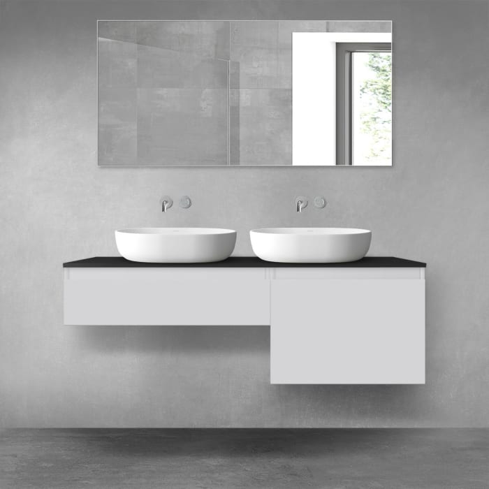 OLTENS Vernal Badmöbel-Set 3-teilig mit 2 Unterschränken mit Schubladen und Konsolenplatte 140 x 25,2/48,6 cm