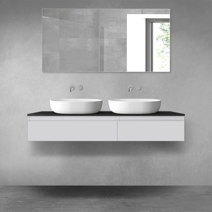 OLTENS Vernal Badmöbel-Set 3-teilig mit 2 Unterschränken mit Schubladen und Konsolenplatte 140 x 25,2 cm