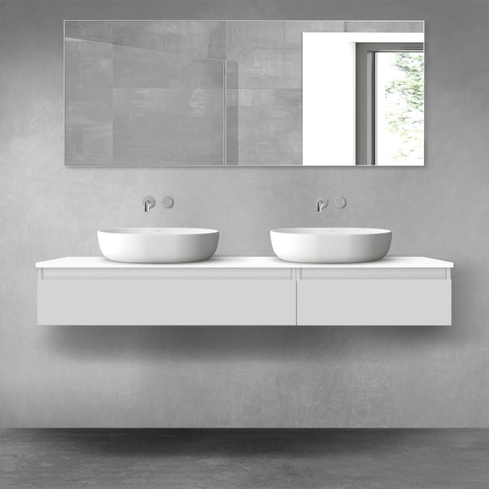 OLTENS Vernal Badmöbel-Set 3-teilig mit 2 Unterschränken mit Schubladen und Konsolenplatte 160 x 25,2 cm