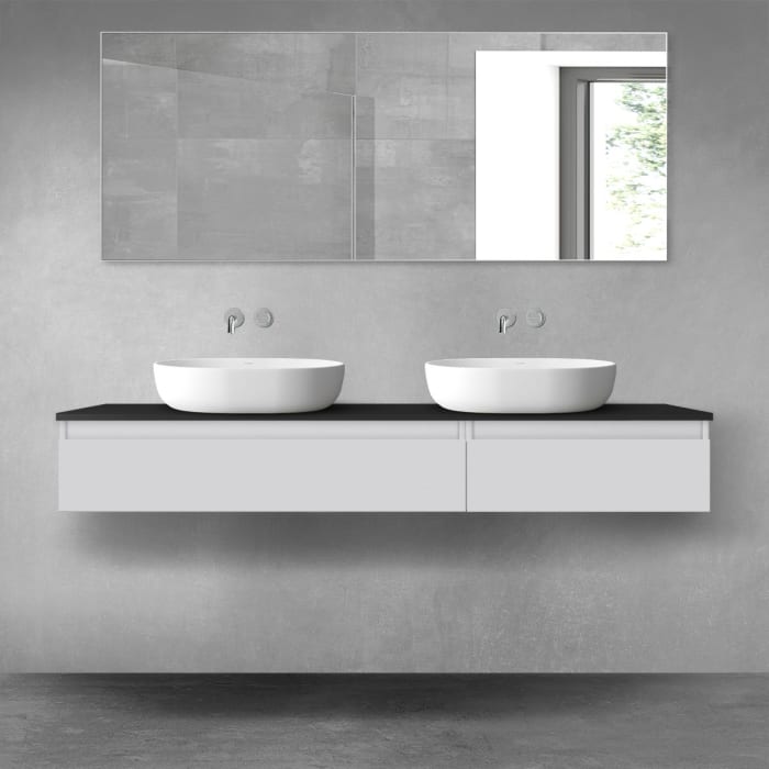 OLTENS Vernal Badmöbel-Set 3-teilig mit 2 Unterschränken mit Schubladen und Konsolenplatte 160 x 25,2 cm