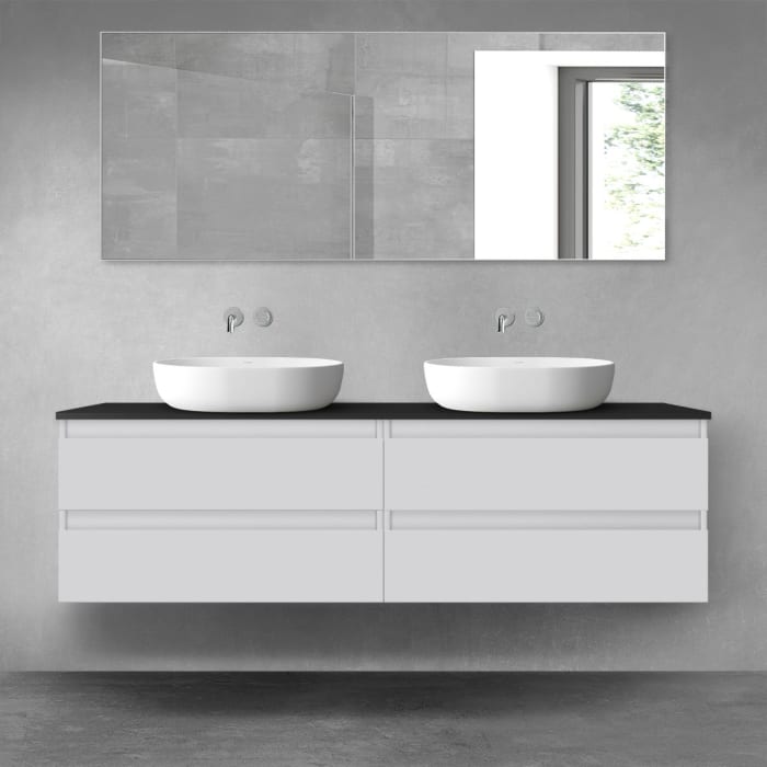 OLTENS Vernal Badmöbel-Set 3-teilig mit 2 Unterschränken mit Schubladen und Konsolenplatte 160 x 48,6 cm