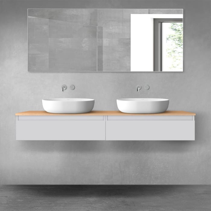 OLTENS Vernal Badmöbel-Set 3-teilig mit 2 Unterschränken mit Schubladen und Konsolenplatte 160 x 25,2 cm