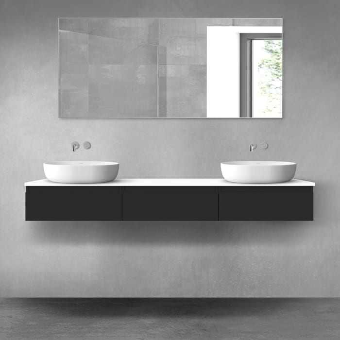 OLTENS Vernal Badmöbel-Set 4-teilig mit 3 Unterschränken mit Schubladen und Konsolenplatte 180 x 25,2 cm