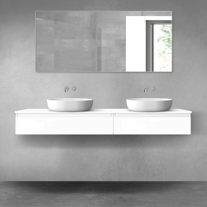 OLTENS Vernal Badmöbel-Set 3-teilig mit 2 Unterschränken mit Schubladen und Konsolenplatte 180 x 25,2 cm