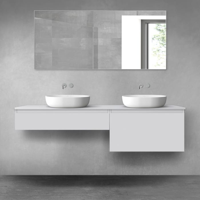 OLTENS Vernal Badmöbel-Set 3-teilig mit 2 Unterschränken mit Schubladen und Konsolenplatte 180 x 25,2/48,6 cm