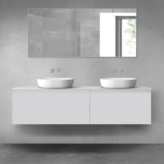 OLTENS Vernal Badmöbel-Set 3-teilig mit 2 Unterschränken mit Schubladen und Konsolenplatte 180 x 48,6 cm