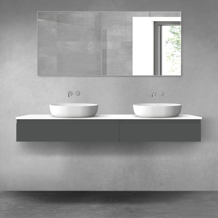 OLTENS Vernal Badmöbel-Set 3-teilig mit 2 Unterschränken mit Schubladen und Konsolenplatte 180 x 25,2 cm