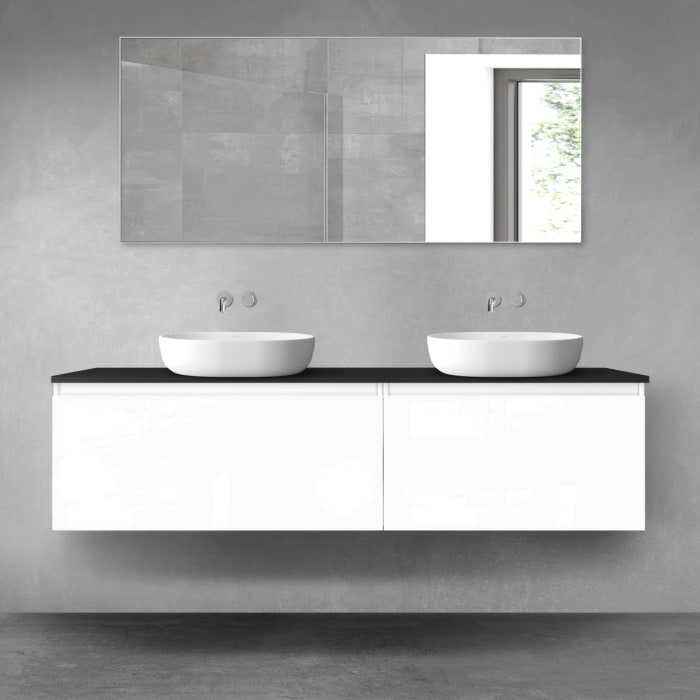 OLTENS Vernal Badmöbel-Set 3-teilig mit 2 Unterschränken mit Schubladen und Konsolenplatte 180 x 48,6 cm