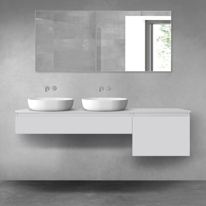OLTENS Vernal Badmöbel-Set 3-teilig mit 2 Unterschränken mit Schubladen und Konsolenplatte 180 x 25,2/48,6 cm