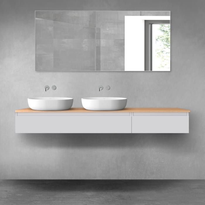 OLTENS Vernal Badmöbel-Set 3-teilig mit 2 Unterschränken mit Schubladen und Konsolenplatte 180 x 25,2 cm