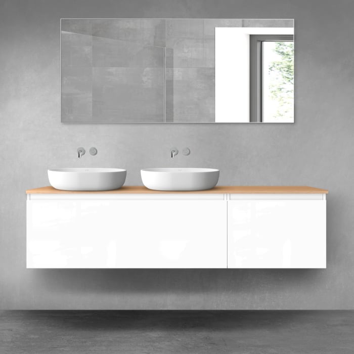 OLTENS Vernal Badmöbel-Set 3-teilig mit 2 Unterschränken mit Schubladen und Konsolenplatte 180 x 48,6 cm