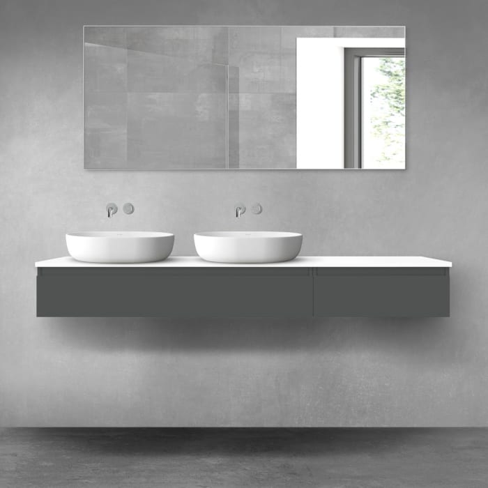 OLTENS Vernal Badmöbel-Set 3-teilig mit 2 Unterschränken mit Schubladen und Konsolenplatte 180 x 25,2 cm