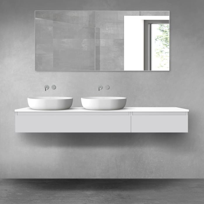 OLTENS Vernal Badmöbel-Set 3-teilig mit 2 Unterschränken mit Schubladen und Konsolenplatte 180 x 25,2 cm