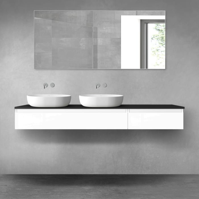 OLTENS Vernal Badmöbel-Set 3-teilig mit 2 Unterschränken mit Schubladen und Konsolenplatte 180 x 25,2 cm