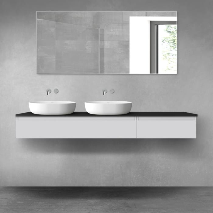 OLTENS Vernal Badmöbel-Set 3-teilig mit 2 Unterschränken mit Schubladen und Konsolenplatte 180 x 25,2 cm