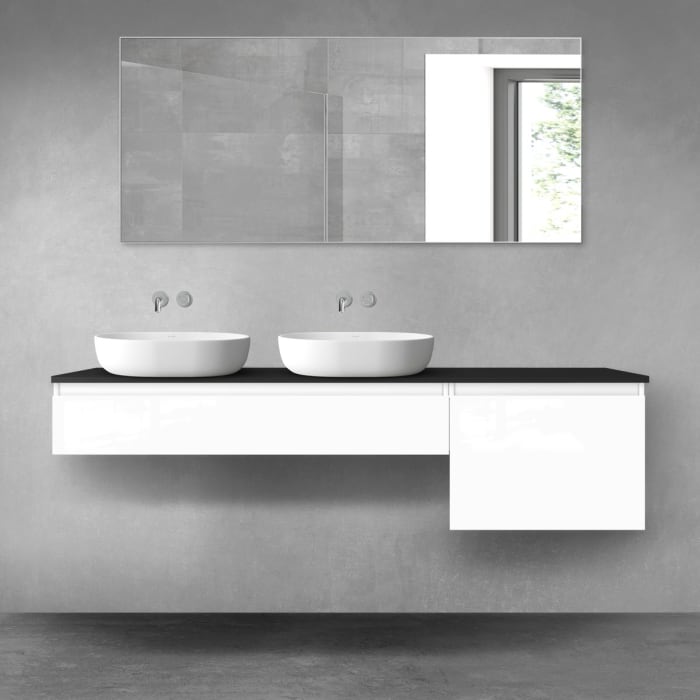 OLTENS Vernal Badmöbel-Set 3-teilig mit 2 Unterschränken mit Schubladen und Konsolenplatte 180 x 25,2/48,6 cm