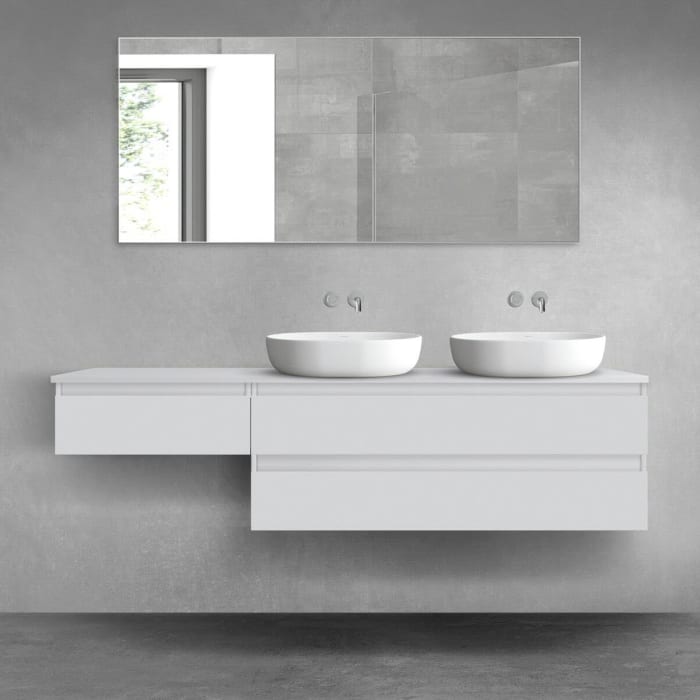 OLTENS Vernal Badmöbel-Set 3-teilig mit 2 Unterschränken mit Schubladen und Konsolenplatte 180 x 25,2/48,6 cm