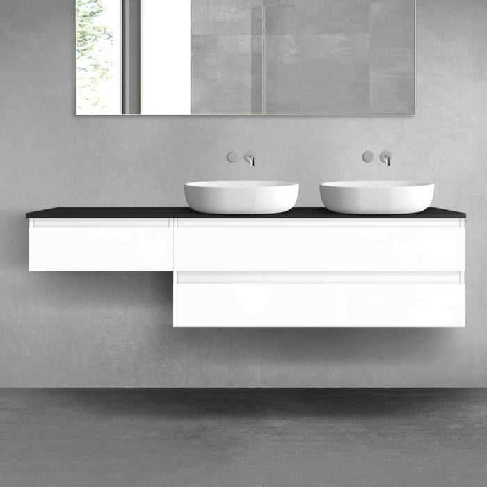 OLTENS Vernal Badmöbel-Set 3-teilig mit 2 Unterschränken mit Schubladen und Konsolenplatte 180 x 25,2/48,6 cm