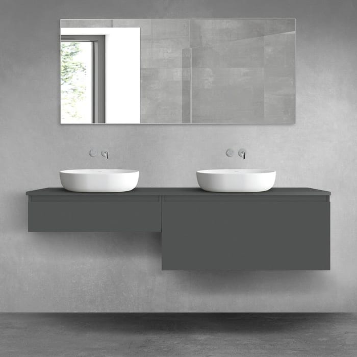 OLTENS Vernal Badmöbel-Set 3-teilig mit 2 Unterschränken mit Schubladen und Konsolenplatte 180 x 25,2/48,6 cm