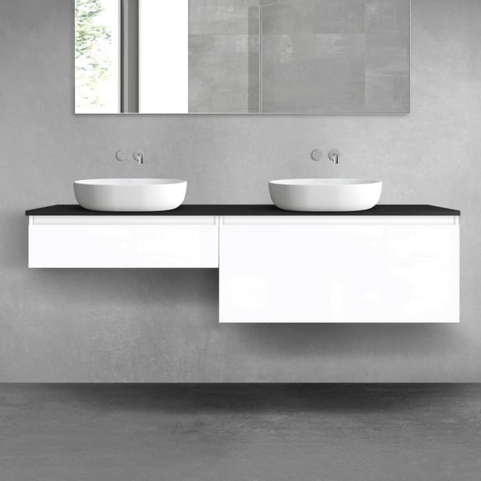 OLTENS Vernal Badmöbel-Set 3-teilig mit 2 Unterschränken mit Schubladen und Konsolenplatte 180 x 25,2/48,6 cm