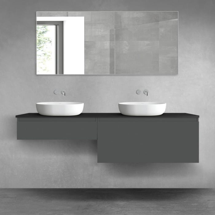 OLTENS Vernal Badmöbel-Set 3-teilig mit 2 Unterschränken mit Schubladen und Konsolenplatte 180 x 25,2/48,6 cm