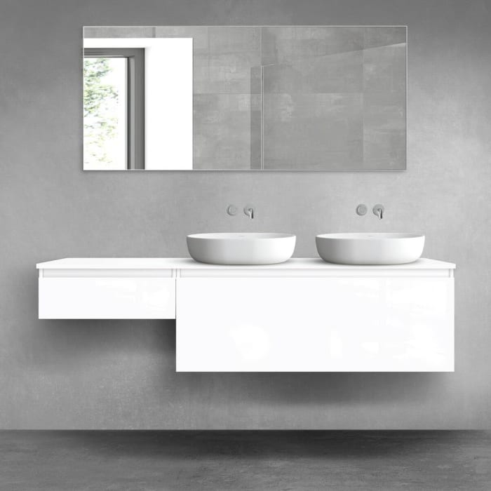 OLTENS Vernal Badmöbel-Set 3-teilig mit 2 Unterschränken mit Schubladen und Konsolenplatte 180 x 25,2/48,6 cm