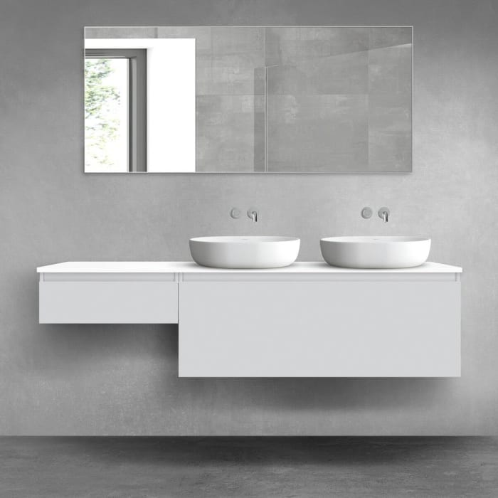 OLTENS Vernal Badmöbel-Set 3-teilig mit 2 Unterschränken mit Schubladen und Konsolenplatte 180 x 25,2/48,6 cm